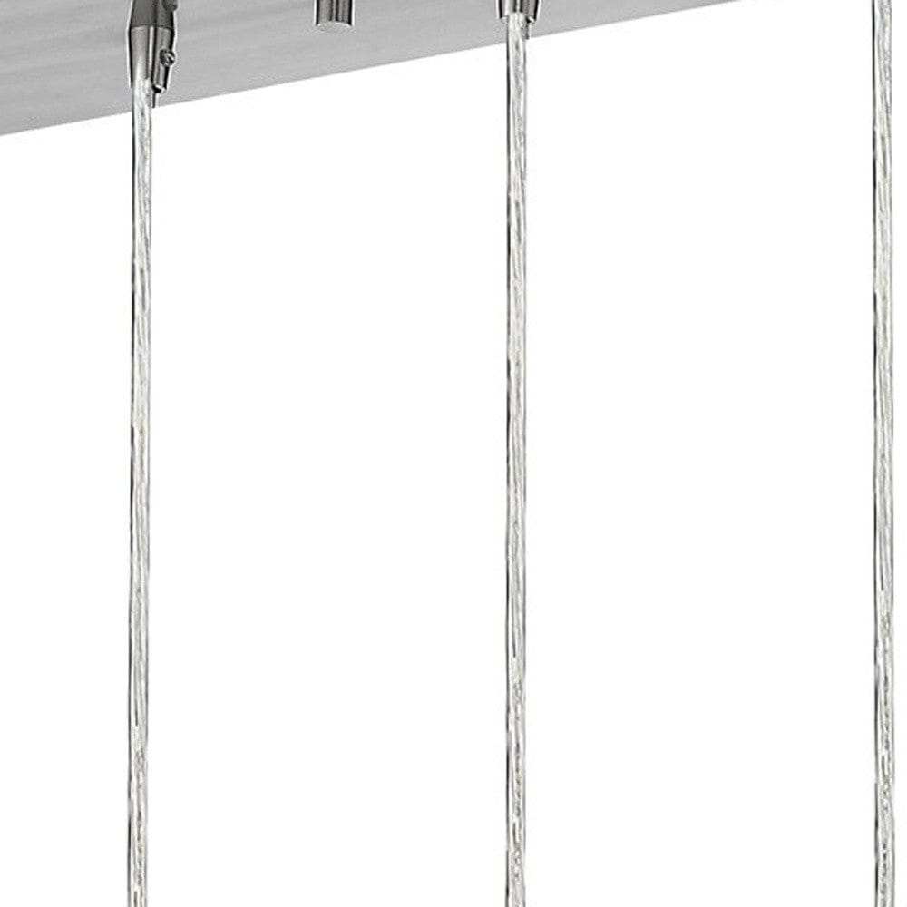 Scope 4-Light Brushed Nickel Pendant Double Glass and Mesh Shades - Homeroots - Flyclothing LLC