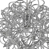 Mingle 1-Light Polished Chrome Pendant With Faceted Chrome Aluminum Wire Shade - Homeroots - Flyclothing LLC