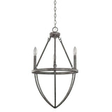 Ash Gray Candle Style Three Light Metal Dimmable Chandelier - Homeroots - Flyclothing LLC