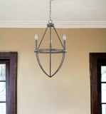 Ash Gray Candle Style Three Light Metal Dimmable Chandelier - Homeroots - Flyclothing LLC
