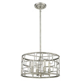 Amoret 4-Light Antique Silver Convertible Pendant - Homeroots - Flyclothing LLC