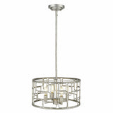 Amoret 4-Light Antique Silver Convertible Pendant - Homeroots - Flyclothing LLC