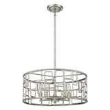 Amoret 5-Light Antique Silver Convertible Pendant - Homeroots - Flyclothing LLC