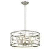 Amoret 5-Light Antique Silver Convertible Pendant - Homeroots - Flyclothing LLC