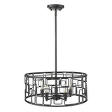 Amoret 5-Light Matte Black Convertible Pendant - Homeroots - Flyclothing LLC