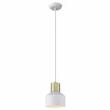White and Gold Pendant Hanging Light - Homeroots - Flyclothing LLC