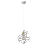 Hedron 1-Light White Pendant - Homeroots - Flyclothing LLC