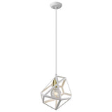 Hedron 1-Light White Pendant - Homeroots - Flyclothing LLC