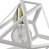 Hedron 1-Light White Pendant - Homeroots - Flyclothing LLC