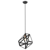 Hedron 1-Light Matte Black Pendant - Homeroots - Flyclothing LLC