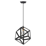 Hedron 1-Light Matte Black Pendant - Homeroots - Flyclothing LLC