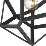 Hedron 1-Light Matte Black Pendant - Homeroots - Flyclothing LLC