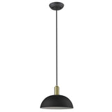 Ingo 1-Light Matte Black Pendant - Homeroots - Flyclothing LLC