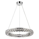 Silver Faux Crystal Bling Ring LED Hanging Light - Homeroots - Flyclothing LLC