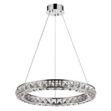 Silver Faux Crystal Bling Ring LED Hanging Light - Homeroots - Flyclothing LLC
