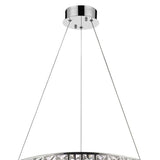 Silver Faux Crystal Bling Ring LED Hanging Light - Homeroots - Flyclothing LLC