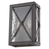 Burnished Bronze Criss Cross Water Glass Outdoor Light - Homeroots - Flyclothing LLC