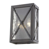 Burnished Bronze Criss Cross Water Glass Outdoor Light - Homeroots - Flyclothing LLC