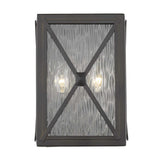 Burnished Bronze Criss Cross Water Glass Outdoor Light - Homeroots - Flyclothing LLC