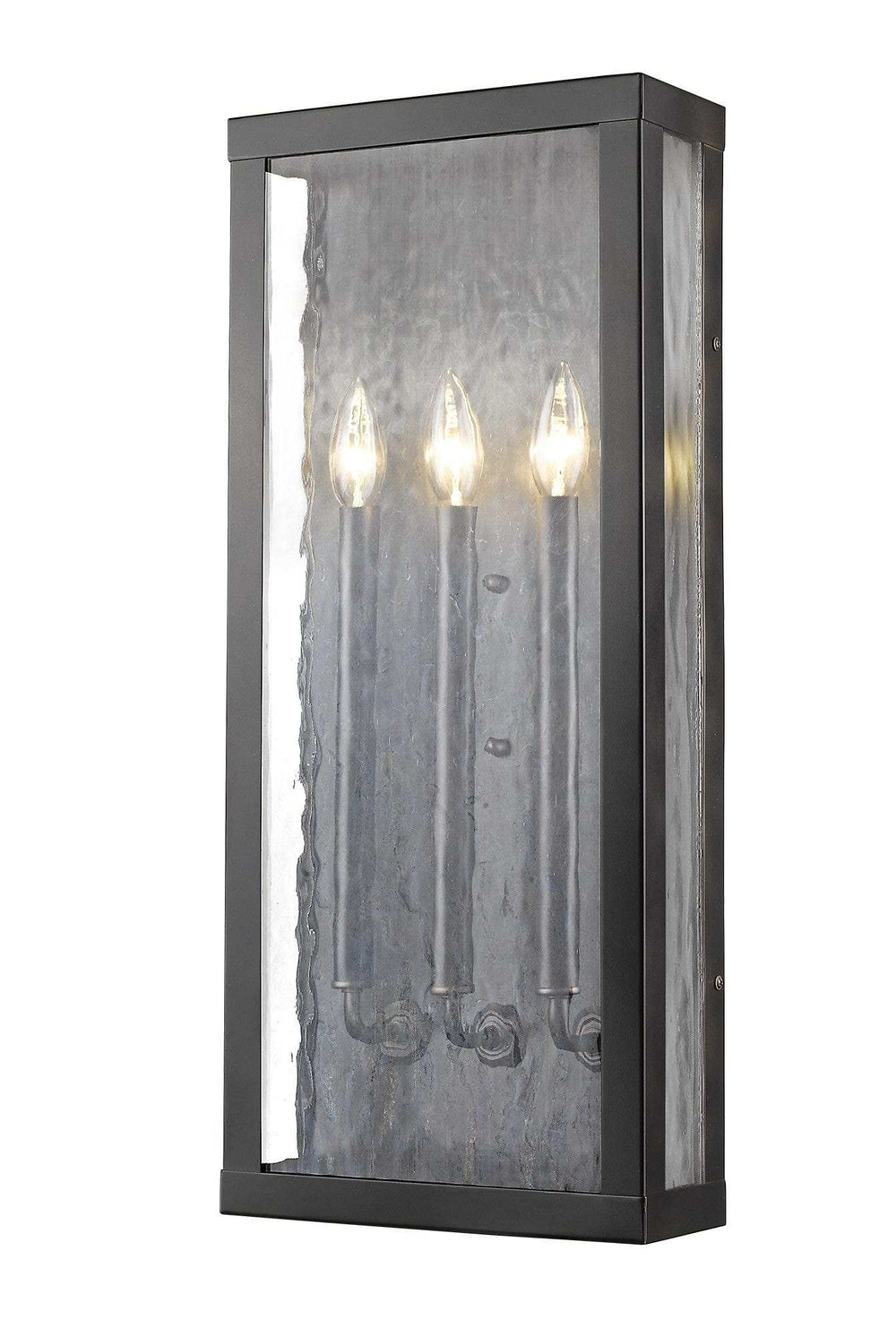 Charleston 3-Light Oil-Rubbed Bronze Shadowbox Wall Light (Large) - Homeroots - Flyclothing LLC