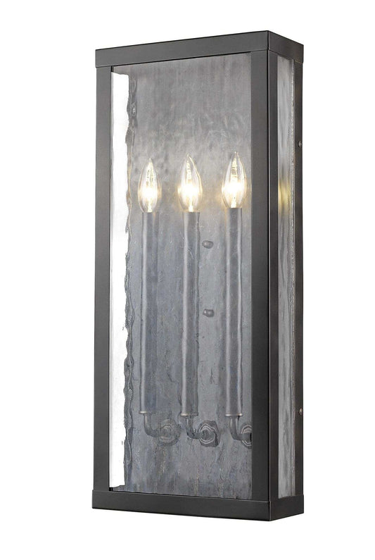 Charleston 3-Light Oil-Rubbed Bronze Shadowbox Wall Light (Large) - Homeroots - Flyclothing LLC