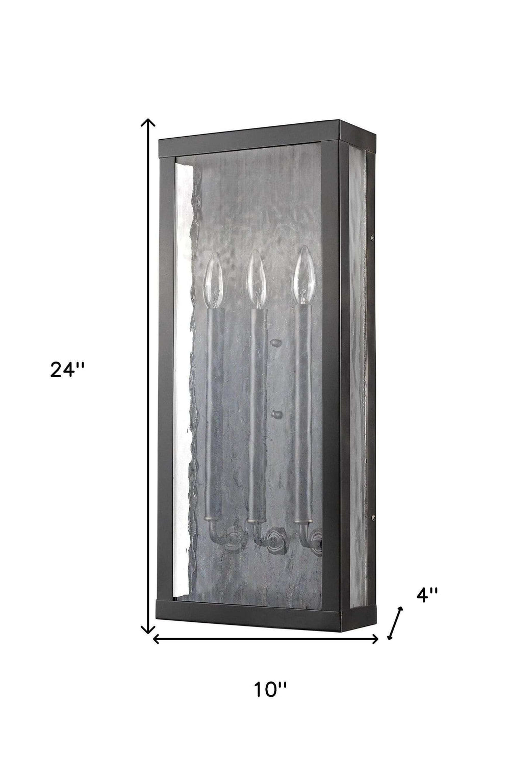 Charleston 3-Light Oil-Rubbed Bronze Shadowbox Wall Light (Large) - Homeroots - Flyclothing LLC