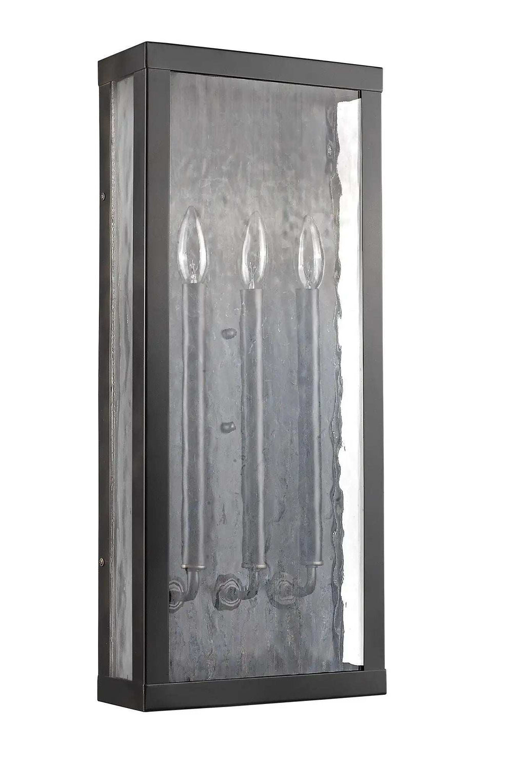 Charleston 3-Light Oil-Rubbed Bronze Shadowbox Wall Light (Large) - Homeroots - Flyclothing LLC