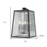Hirche 4-Light Matte Black Wall Light - Homeroots - Flyclothing LLC