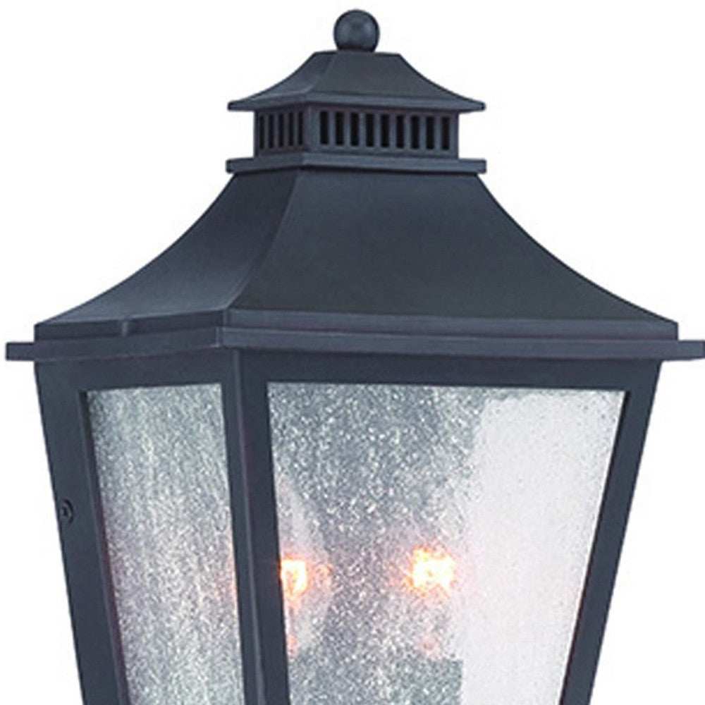 Matte Black Two Light Pocket Lantern Wall Light - Homeroots - Flyclothing LLC