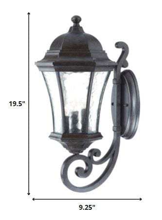 XL Antique Black Tapered Lantern Wall Light - Homeroots - Flyclothing LLC