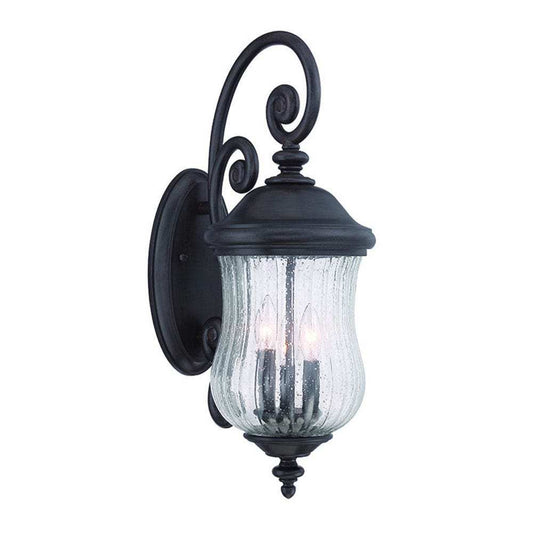 Three Light Matte Black Urn Shaped Wall Light - Homeroots - Flyclothing LLC