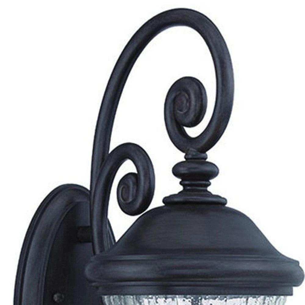 Three Light Matte Black Urn Shaped Wall Light - Homeroots - Flyclothing LLC
