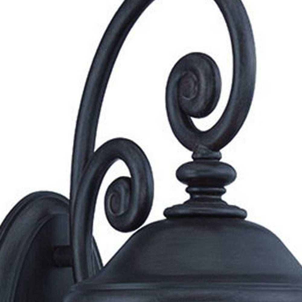 Three Light Matte Black Urn Shaped Wall Light - Homeroots - Flyclothing LLC