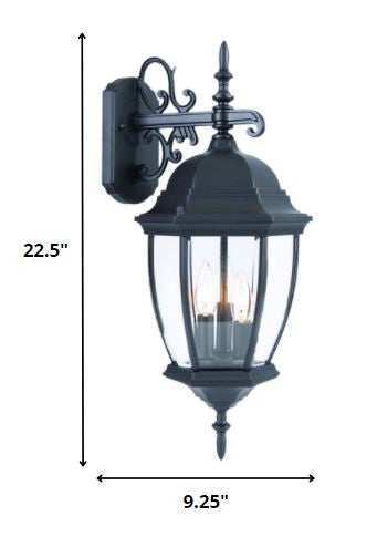 Matte Black Hanging Ornamental Lantern Wall Light - Homeroots - Flyclothing LLC