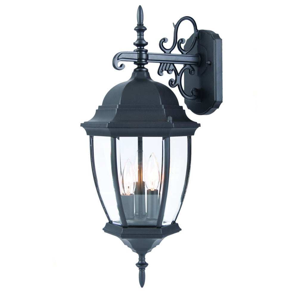 Matte Black Hanging Ornamental Lantern Wall Light - Homeroots - Flyclothing LLC