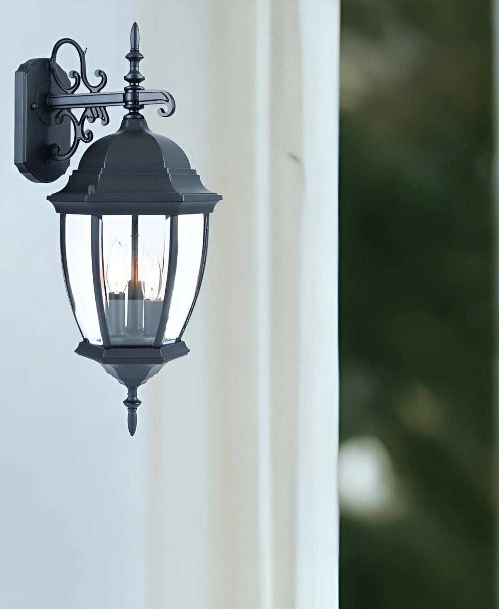 Matte Black Hanging Ornamental Lantern Wall Light - Homeroots - Flyclothing LLC
