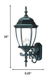 Matte Black Ornamental Lantern Wall Light - Homeroots - Flyclothing LLC