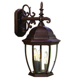 Three Light Dark Brown Wide Hanging Lantern Wall Light - Homeroots - Flyclothing LLC
