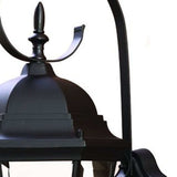 Three Light Matte Black Swing Arm Lantern Wall Light - Homeroots - Flyclothing LLC