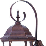 Three Light Dark Brown Swing Arm Lantern Wall Light - Homeroots - Flyclothing LLC