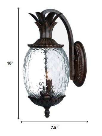 Antique Bronze Hanging Pineapple Wall Light - Homeroots - Flyclothing LLC