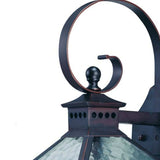 XL Two Antique Bronze Black Hammered Glass Wall Light - Homeroots - Flyclothing LLC