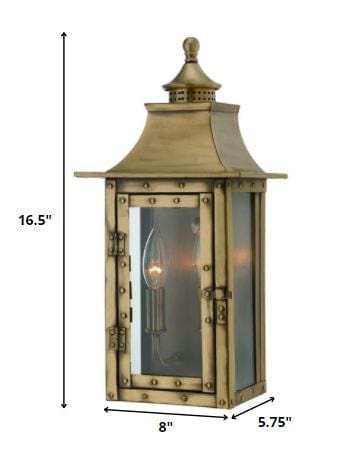 St. Charles 2-Light Aged Brass Wall Light - Homeroots - Flyclothing LLC