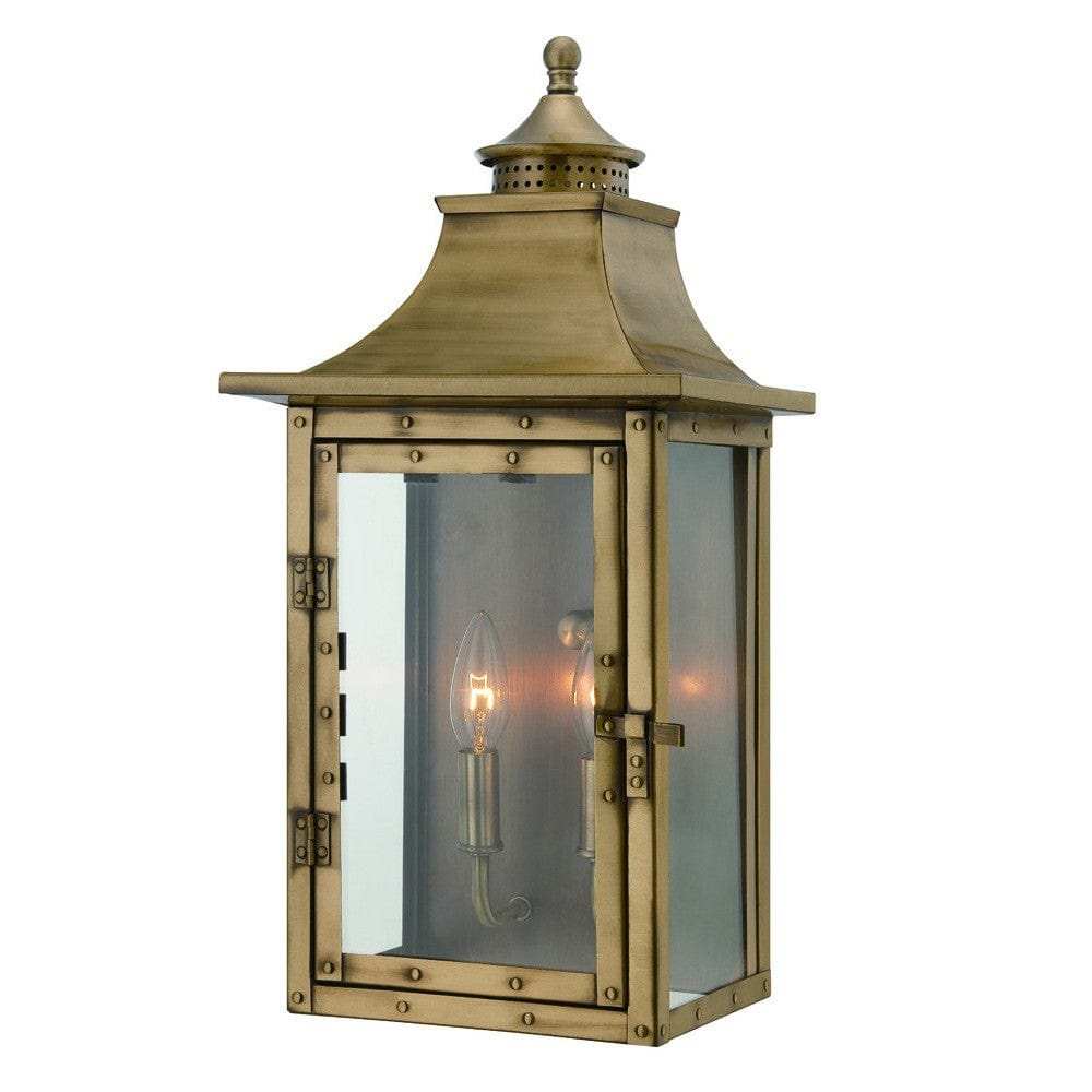 St. Charles 2-Light Aged Brass Wall Light - Homeroots - Flyclothing LLC
