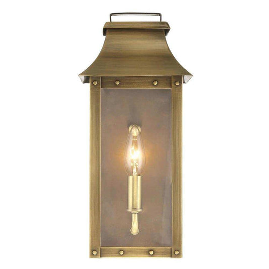 Manchester 1-Light Aged Brass Pocket Wall Light - Homeroots - Flyclothing LLC