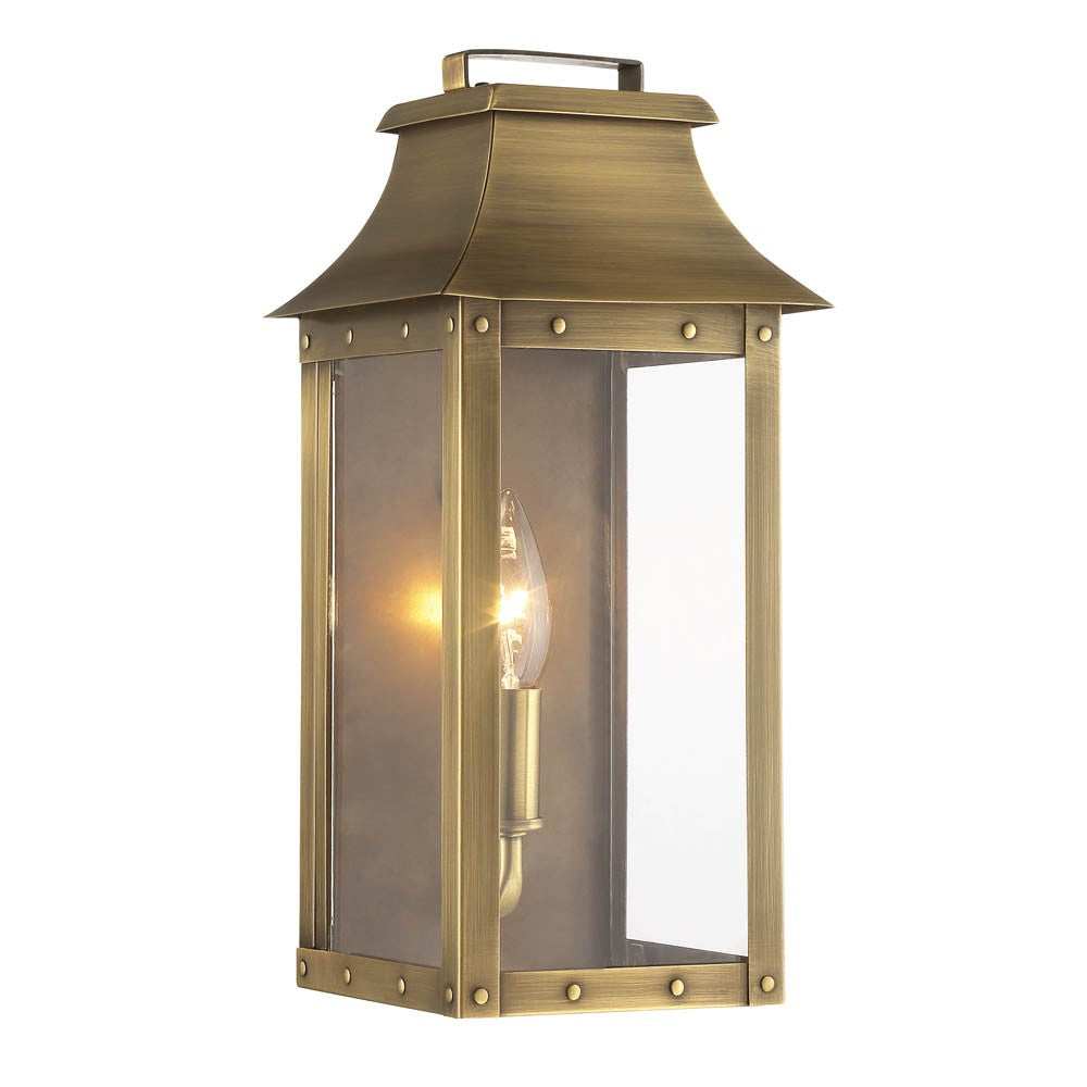 Manchester 1-Light Aged Brass Pocket Wall Light - Homeroots - Flyclothing LLC