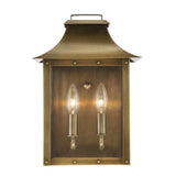 Manchester 2-Light Aged Brass Pocket Wall Light - Homeroots - Flyclothing LLC