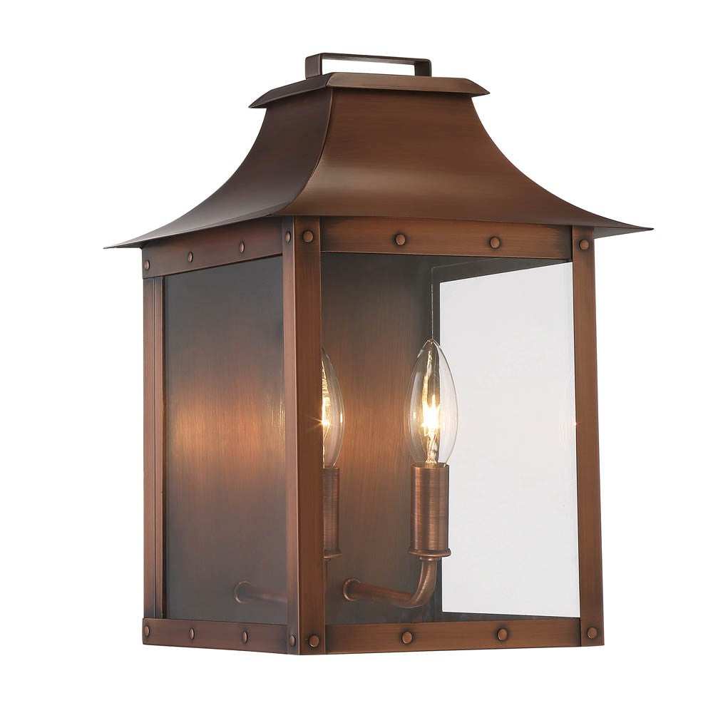 Manchester 2-Light Copper Patina Pocket Wall Light - Homeroots - Flyclothing LLC