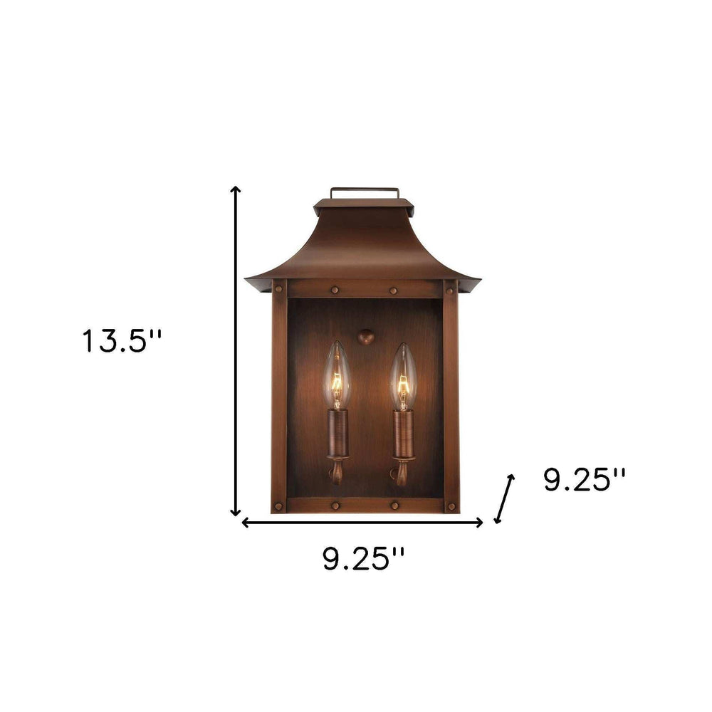Manchester 2-Light Copper Patina Pocket Wall Light - Homeroots - Flyclothing LLC