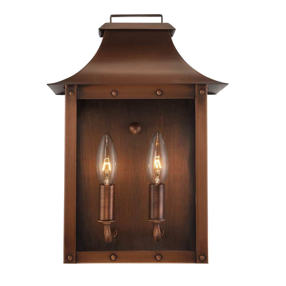 Manchester 2-Light Copper Patina Pocket Wall Light - Homeroots - Flyclothing LLC